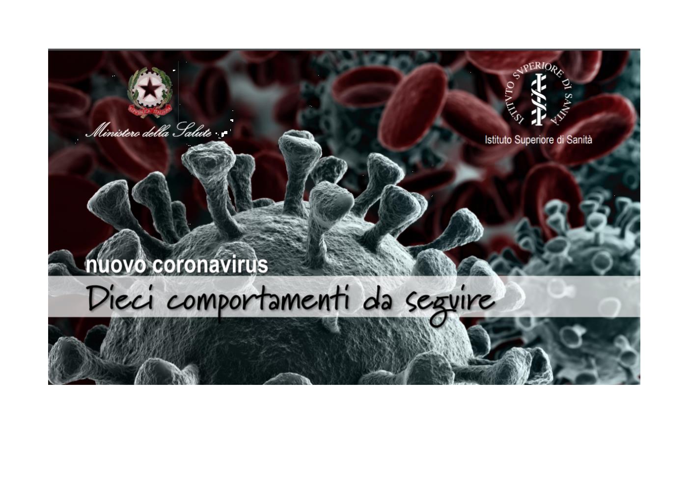 Coronavirus (Covid-19) - 10 comportamenti da seguire